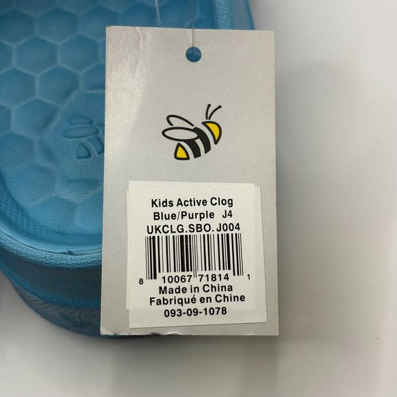 Joybees Active Clogs Kids Active Clog Slip on - Blue Junior Girls Size J4 - Picture 4 of 6